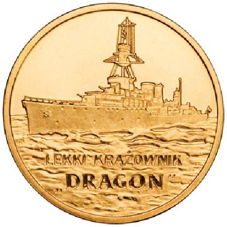The image of the coin „Dragon” Light cruiser