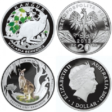 Prices of coins Eastern Grey Kangaroo/Albino Red-necked Wallaby