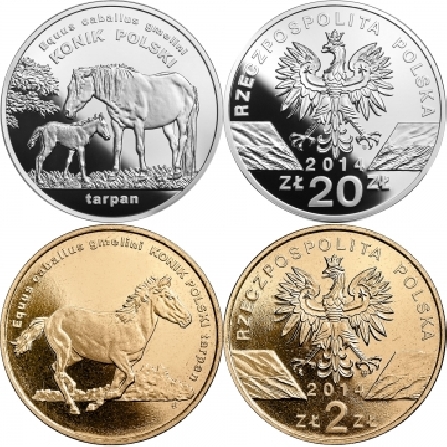 Images of coins Polish konik horse
