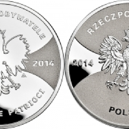 Wizerunki i ceny monet Patrioci 1944 Obywatele 2014