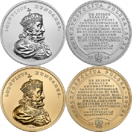 Wizerunki i ceny monet Ludwik Węgierski