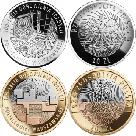Images and prices of coins 100 Years of Warsaw University of Technology
