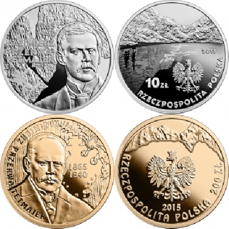 Wizerunki i ceny monet 150. rocznica urodzin Kazimierza Przerwy-Tetmajera