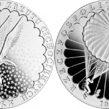Wizerunki i ceny monet 75. rocznica pierwszego zrzutu Cichociemnych
