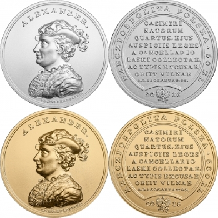 Wizerunki monet Aleksander Jagiellończyk