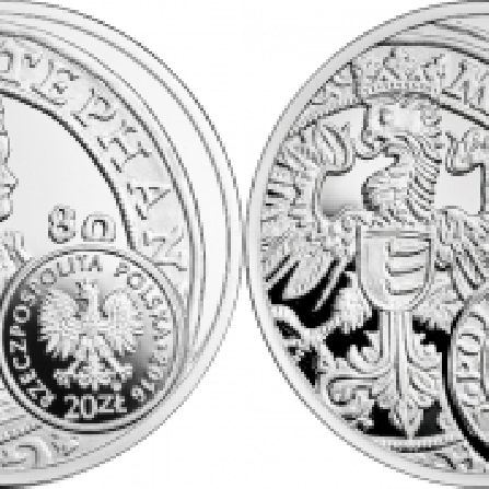 Images and prices of coins the schilling and the thaler of King Stephen Bathory