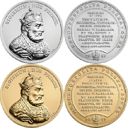 Wizerunki i ceny monet Zygmunt I Stary
