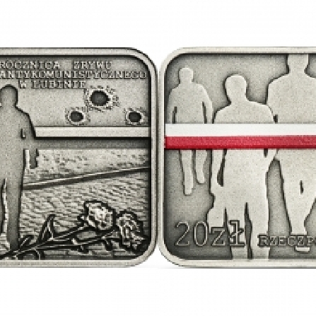 Wizerunki i ceny monet 35. rocznica zrywu antykomunistycznego w Lubinie