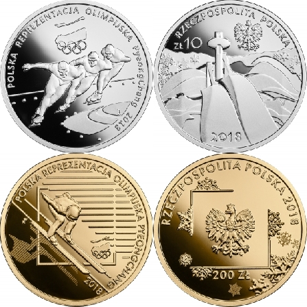 Wizerunki i ceny monet Polska Reprezentacja Olimpijska PyeongChang 2018