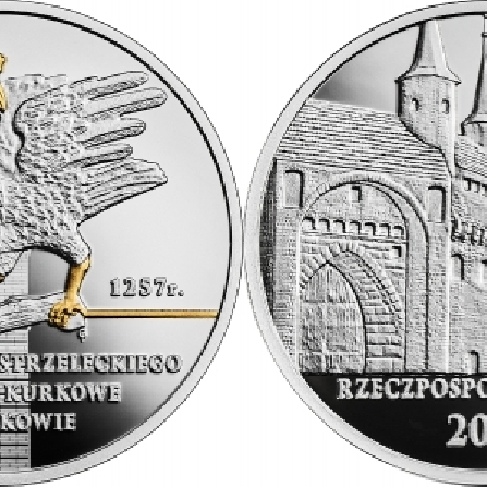 Wizerunki i ceny monet 760-lecie Towarzystwa Strzeleckiego Bractwo Kurkowe w Krakowie