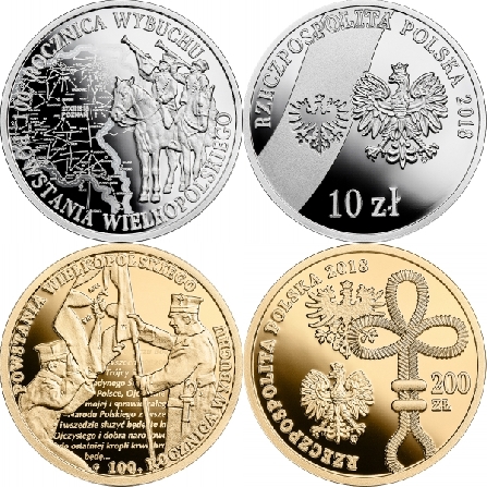 Images and prices of coins 100th Anniversary of the Outbreak of the Wielkopolskie Uprising 