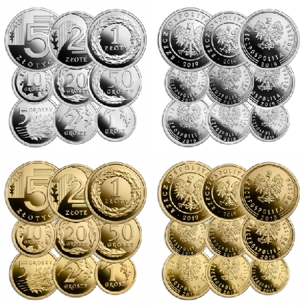 Wizerunki i ceny monet 100 lat złotego