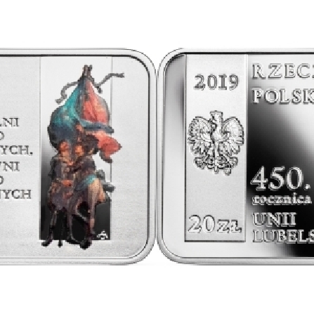 Wizerunki i ceny monet 450. rocznica Unii Lubelskiej