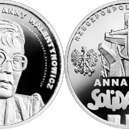 Wizerunki i ceny monet 90. rocznica urodzin Anny Walentynowicz