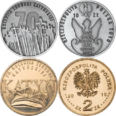Prices of coins 70th Anniversary of the Katyń Crime