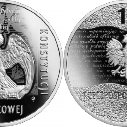 Wizerunki i ceny monet 100. rocznica Konstytucji marcowej
