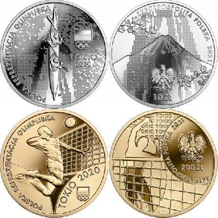 Wizerunki i ceny monet Polska Reprezentacja Olimpijska Tokio 2020