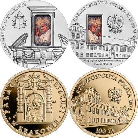 Images and prices of coins The Bishop's Palace in Kraków