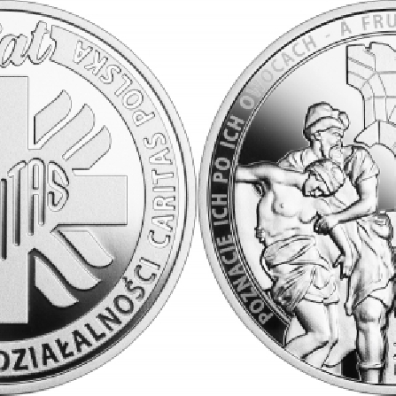 Wizerunki i ceny monet 30-lecie wznowienia działalności Caritas Polska
