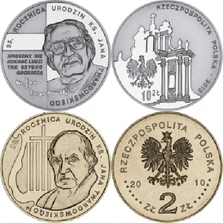 Ceny monet 95. rocznica urodzin ks. Jana Twardowskiego