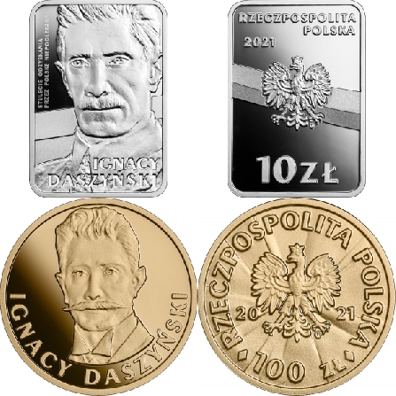 Wizerunki i ceny monet Ignacy Daszyński