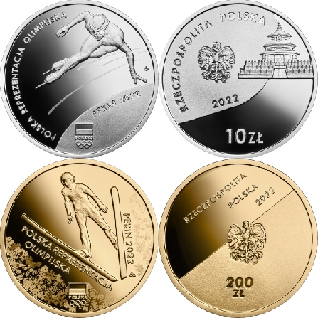Wizerunki i ceny monet Polska Reprezentacja Olimpijska Pekin 2022