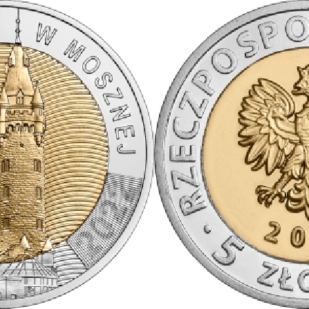 Wizerunki i ceny monet Zamek w Mosznej