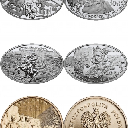 Ceny monet Wielkie Bitwy - Grunwald i Kłuszyn