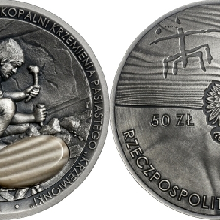 Wizerunki i ceny monet 100. rocznica odkrycia zespołu pradziejowych kopalni krzemienia pasiastego „Krzemionki”