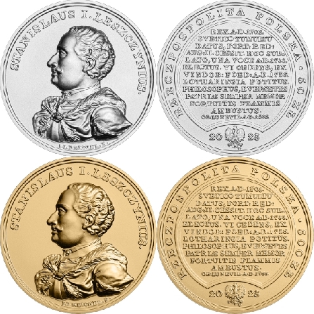 Wizerunki i ceny monet Stanisław Leszczyński