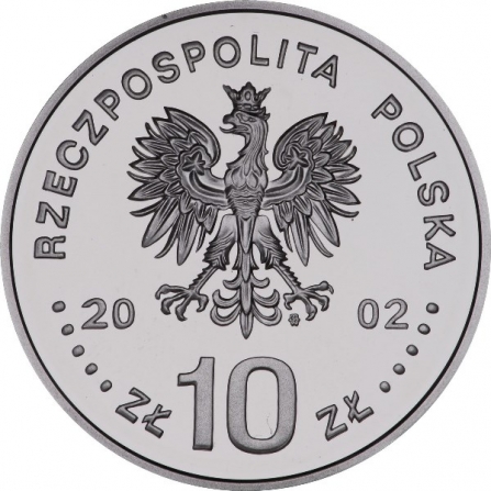Awers monety10 zł August II Mocny (1697-1706, 1709-1733), popiersie