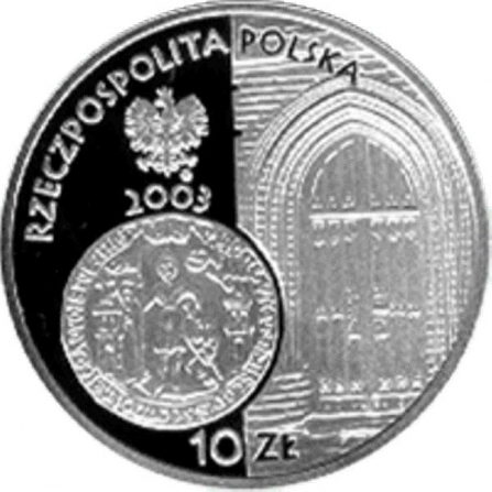 Coin obverse 10 pln 750th anniversary of the granting municipal rights to Poznań