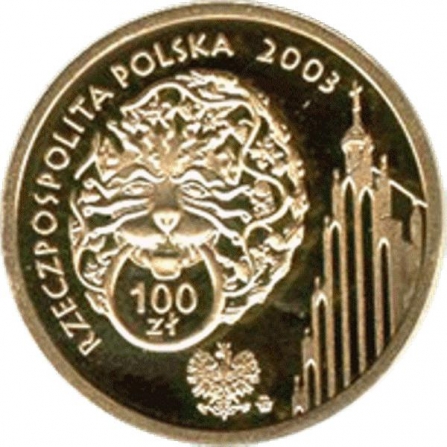 Awers monety100 zł 750-lecie lokacji Poznania