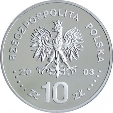 Awers monety10 zł Stanisław Leszczyński (1704-1709, 1733-1736), półpostać