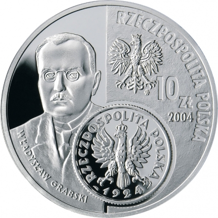 Awers monety10 zł 1 zł z 1924 r. (żniwiarka)