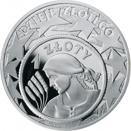 Coin reverse 10 pln 1 zloty of 1924 (harvester)