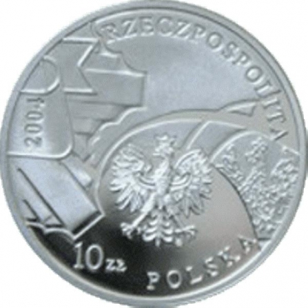 Awers monety10 zł 85. rocznica powołania Policji