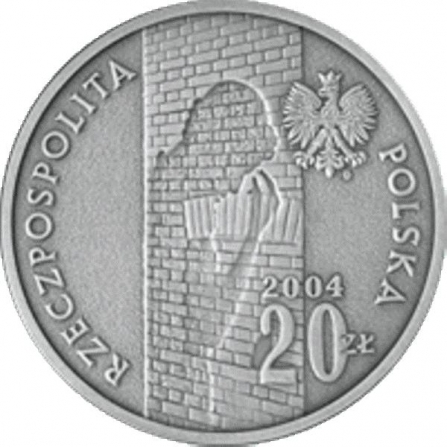 Awers monety20 zł Pamięci Ofiar Getta w Łodzi