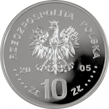 Awers monety10 zł August II Mocny (1697-1706, 1709-1733), półpostać