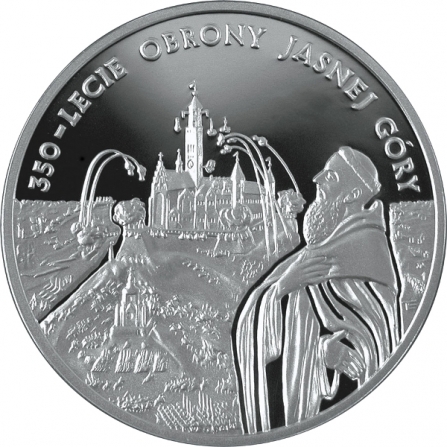 Rewers monety 20 zł 350-lecie obrony Jasnej Góry