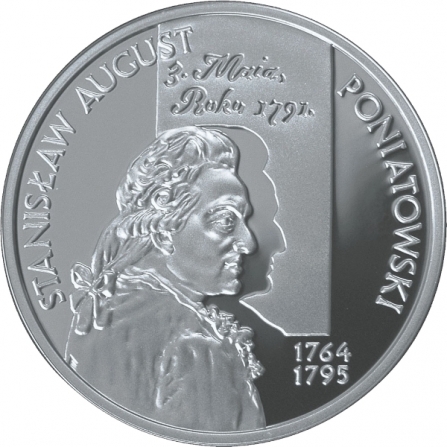 Rewers monety 10 zł Stanisław August Poniatowski (1764-1795), popiersie