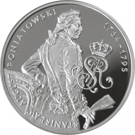 Rewers monety 10 zł Stanisław August Poniatowski (1764-1795), półpostać