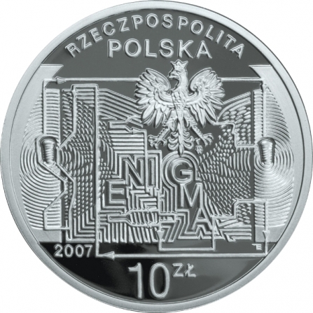 Coin obverse 10 pln 75th Anniversary of Breaking Enigma Codes