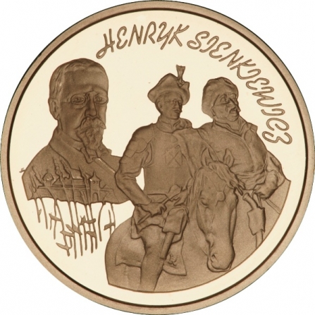 Rewers monety 200 zł Henryk Sienkiewicz (1846-1916)