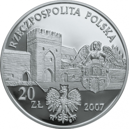 Awers monety20 zł Miasto średniowieczne w Toruniu