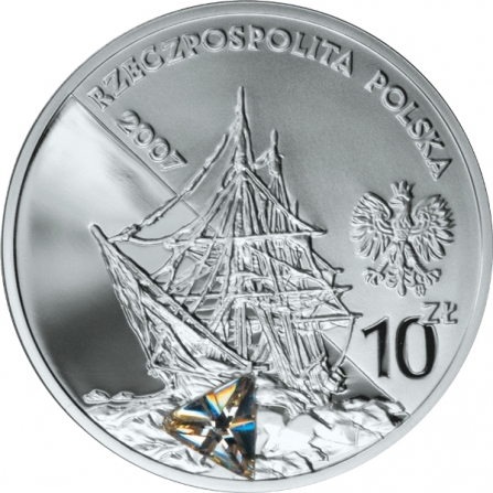 Awers monety10 zł Henryk Arctowski i Antoni B. Dobrowolski