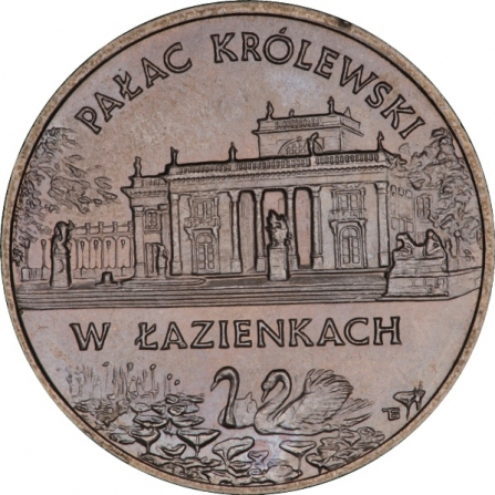 Rewers monety 2 zł Pałac Królewski w Łazienkach