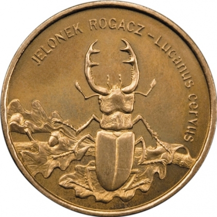 Coin reverse 2 pln The Stag beetle (Lucanus cervus)