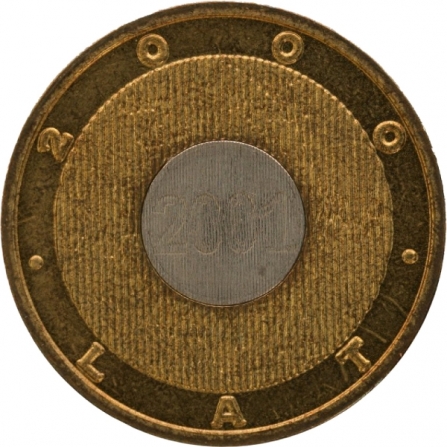 Rewers monety 2 zł Rok 2000 - przełom tysiącleci