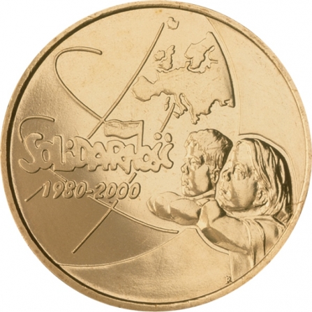 Rewers monety 2 zł 20-lecie NSZZ Solidarność